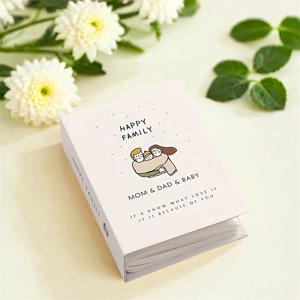 1개 따뜻한 사랑 6인치 사진 앨범, 100장 수납 가능, 인서트형 가족사진 컬렉션. 대용량 포토 스토리지 북으로 가족 및 학생 사진 보관에 적합