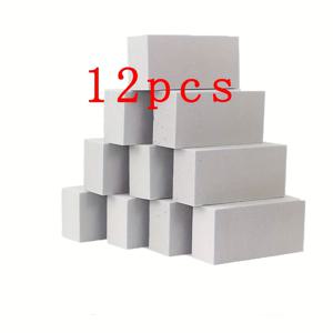 12개 세트 고밀도 회색 건조 꽃 흙꽃 벽돌, 건조 인조 꽃 화분 흙, 11 X 7.5 X 3.9 직사각형 흡수성이 없는 플로럴 스펀지 블록