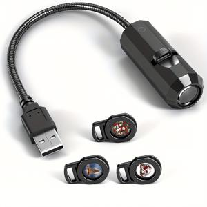 TEMU 크리스마스 USB 전원 프로젝션 조명, 크리스마스 트리 말, 산타 클로스, 눈사람 LED 야간 조명, 실내, 침실, 게임 룸, 크리스마스 휴일 테마 파티 모임 장식, 생일 선물에 적합