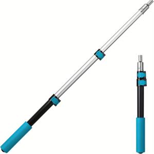 TEMU 1개 튼튼한 메탈 페인트 롤러 연장 폴대, 2-In-1 디자인, 정밀 엣지 & 그립 - 블랙 & 옐로우, 집수리 프로젝트에 적합, 페인트 롤러용 연장 폴대