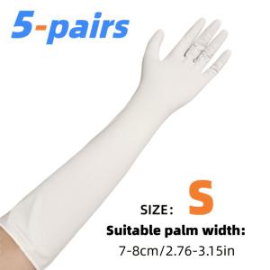 5켤레, 16인치 확장형 니트릴 장갑, 니트릴 가정용 장갑, 터치 스크린 사용 가능, 미끄럼 방지, 주방/욕실/애완 동물 목욕/일상 청소용 장갑으로 적합