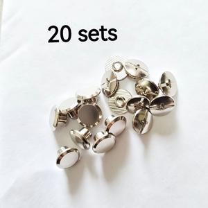 가죽 공예 리벳 20세트 - 수-암 스크류 쌍, M5X4mm 잠금 스크류, 십자 드라이버, 가죽 수리, 벨트, 신발, 지갑, 레시피 책, 사진 앨범 및 공예 고정에 적합