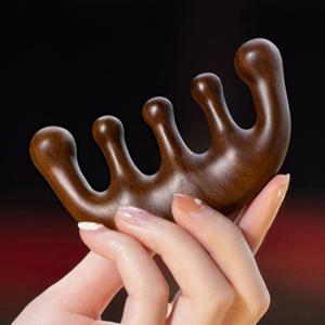 TEMU 얼굴 두피 괄사 마사지기 경락 마사지빗