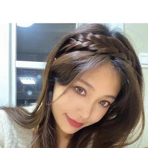 TEMU 꽈배기머리띠 네추럴한 땋은머리띠 벼머리 헤어밴드 땋은 벼머리 헤어밴드 가발 머리띠 연주회