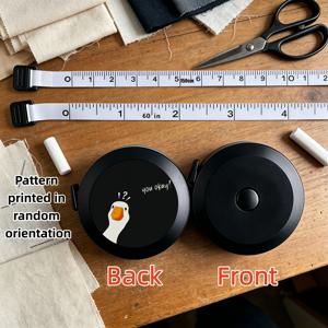 TEMU 귀여운 오리 디자인 미니 접이식 줄자 150Cm/60Inch 양면 & 미터법 소프트 자, 재봉 바디 측정 허리 가슴 의류 재단 공예 원단 측정 도구 휴대용