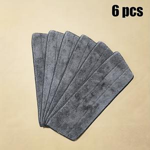 TEMU 스프레이 걸레 교체용 패드 3/6개, 도톰한 걸레 천, 사다리꼴형 세탁 가능한 걸레 헤드, 걸레 액세서리, 분리 불가능한 접착식, 청소 용품
