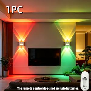 TEMU 모션 센서 & 리모컨 포함 16색 RGB 스마트 벽걸이 조명, USB 자석형 무드등, 침실, 거실, 복도, 침대 옆용 - 플러그 앤 플레이 설치, 장식용 색상 변경 분위기 조명