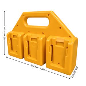 TEMU 신형 PC 사출 성형 배터리 랙, 휴대용 배터리 홀더, for Dewalt 18V/20V 배터리 정리 및 보관용. 도장공장, 건설 현장, 작업대, 차고 보관, 공구함, 차량용 액세서리에 적합한 두껍고 견고한 디자인. 배터리 보관 케이스, 비전동식, 배터리 미포함
