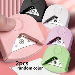 2개 코너 라운더 - 직각 날카로운 모서리 절단기 (플라스틱 실링 필름 포함), 골판지, 종이, 사진, 카드용 - 모서리 둥근 처리 및 사무실 이중 사용, 휴대용 모서리 트리밍 도구