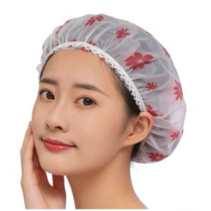 TEMU 고품질 조절식 프린트 샤워캡 5개 세트 - 색상 및 패턴 랜덤, 고무 밴드 랜덤, 고품질, 재사용 가능한 샤워캡/오버사이즈 두꺼운 신축성 헤드스카프 - 미용실, 스파 센터, 여행, 피트니스 센터에 적합