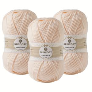 아크릴 원사 3개 세트, 50g, 100% 고품질 아크릴, 총 5.3온스/426야드, 부드러운 벌크 코바늘 뜨개실, 다양한 색상 - 화이트, 라이트 베이지, 블루, 레드, 라벤더, 라이트 퍼플, 옐로우, 그레이, 그린, DIY 뜨개질 및 코바늘 프로젝트, 스카프, 모자, 장갑, 담요, 옷, 수공예품에 적합