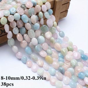 천연 모건아이트 스톤 루스 비즈 8-10mm 프리폼 타원형 터멀드 조약돌 스페이서 15인치, 주얼리 제작용