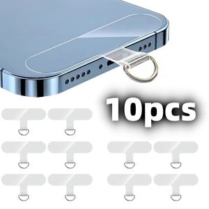 10개 투명 TPU 휴대폰 끈 패치 - 탈부착 가능한 분실 방지 스트랩 연결 키트가 있는 범용 스티키 휴대폰 홀더 - 스마트폰 및 태블릿에 적합 - 일상적인 사용에 이상적 - 테크 매니아, 욕실 추가품을 위한 훌륭한 선물