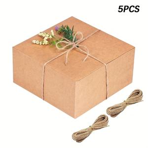 TEMU 신상 선물 포장 상자 5개 세트 8x8x4인치 플립탑 선물 상자, 블랙, 화이트, 브라운, 발렌타인데이, 어머니의 날, 파티 등에 적합