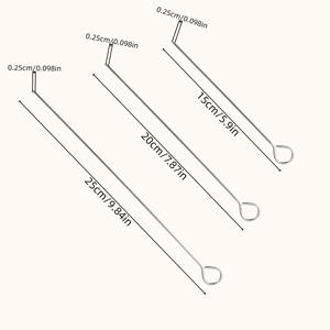 TEMU 3개 스테인리스 스틸 양초 심지 고정 바늘 세트, 수제 스테인리스 스틸 몰드 드릴 비트, 양초 제작용 구멍 펀칭 도구, 미리 드릴된 구멍 디자인, 양초 제작에 적합