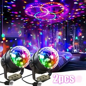 TEMU QWSXDE USB-RGB 스마트 매직볼 프로젝터 헤드 포함 - 플러그인 LED 책상용, 사무실, 장식, 크리스마스 선물, 무드등, USB 호환 기기용 (리모컨 없음)