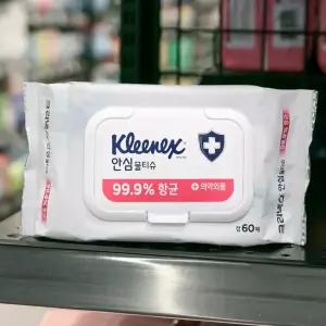 [신세계 규격](의정부점)유한킴벌리 크리넥스 99.9% 항균 안심물티슈캡60매24개입-1박스