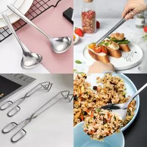뉴엔온미 주방 요리 고기 스텐 집게 핀셋 조리도구 대왕수저 그릇 앞접시