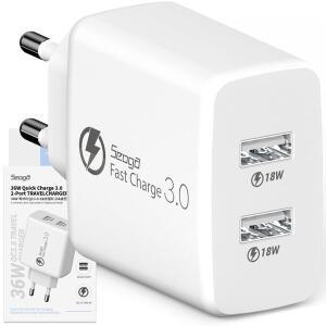 [서가]36W 퀵차지 QC3.0 2포트 멀티 USB 고속 충전기