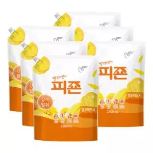 피죤 강력탈취 섬유유연제 옐로미모사 리필 2300ml 6개
