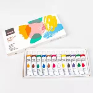 아트박스 호사문구 아트필드 피그먼트 아크릴물감 12ml 12색