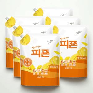 피죤 섬유유연제 옐로미모사 리필 2300ml 6개