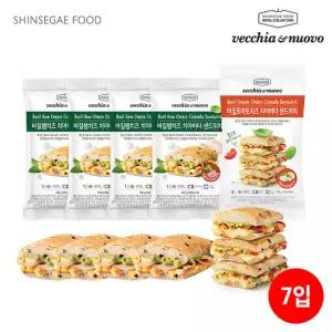 [신세계라이브쇼핑](G)[베키아에누보]바질햄치즈 치아바타샌드위치 4팩, 바질토마토치즈 1봉(3팩), 총 7...