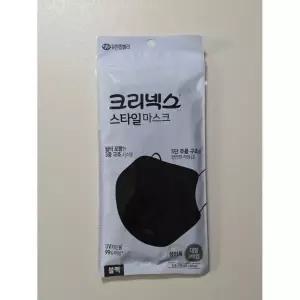 크리넥스 스타일국내생산 마스크플러스 블랙 대형 3p X 10EA