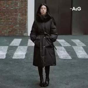 더엣지 폭스퍼 헝가리구스 롱다운 패딩코트