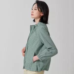 [하프클럽/](2컬러) 깅엄체크 셔링넥 온부 코트 LCCAP327
