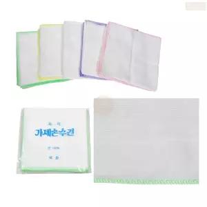 10p세트 34x35cm 순면 가제수건 가제흰수건 흰손수건 유아 아이