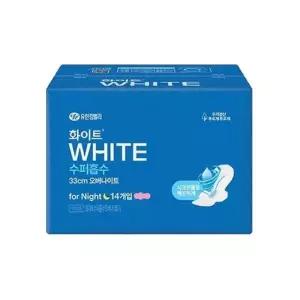 [화이트] 화이트 수퍼흡수 33cm 오버나이트 14P