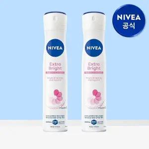 [니베아] 데오드란트 스프레이 엑스트라 브라이트 200ml 2개