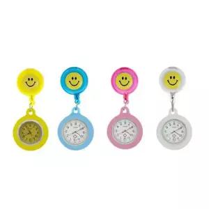 포켓 시계 클립형 릴홀더 휴대용 간호사 시계 회중 병원용 의료용 사무용 스마일 이동식 스트랩 용품 간편