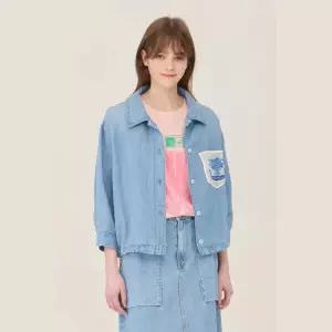 [베네통]야자수 스트링 데님 셔츠_BABLA8631