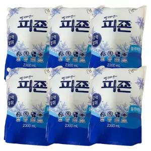 피죤 섬유유연제 리필 2300ml 6개 블루비앙카