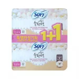 순면패드 소피 내몸에순한면 울트라 날개 중형 x 22+22P 2개