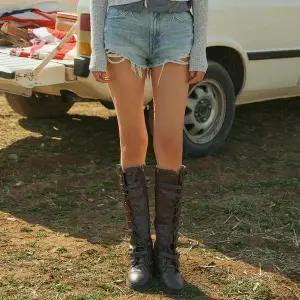 [후아유](마산점)Destroyed Denim Shorts WHTJG2562F