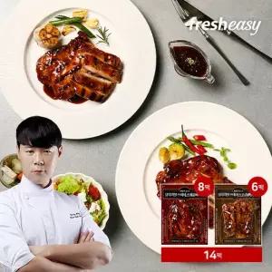 최현석 닭다리살스테이크 14팩 매콤바베큐 8팩 오리엔탈갈릭 6팩