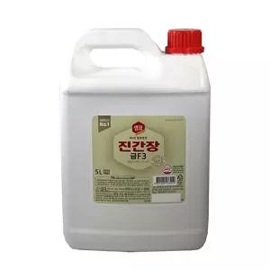학교 샘표 진간장금F3 금F3 진간장 5L 말통간장 식자재 하니A2