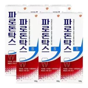 기타 미백도움 치약 쿨링민트 파로돈탁스 100g 6개