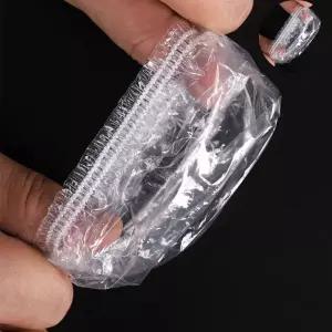 일회용 비닐 염색 이어캡 비닐 헤어캡 100P