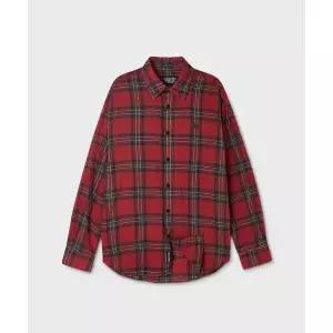 후아유 WHO.A.U Sheer Check Shirts (F) WHYCG3721F 160383