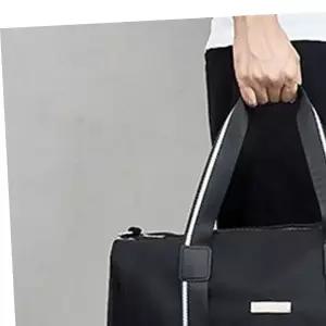 흰줄 보스턴백 여행용숄더백 골프 라운딩 여행 여행용토트백 경량 내부공간 수납