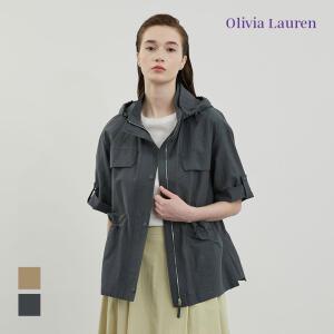 올리비아로렌 [OLIVIA LAUREN] 숏 슬리브 후드 디테쳐블 점퍼_VOCCL4M4251