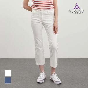 비비올리비아 [VVOLIVIA] 자수포인트 부츠컷 데님팬츠_VVCMP4M4261