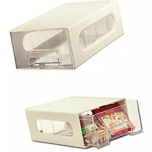 IKWFHLI33 1단 책상 소품 21.9x13.2cm 1개 팬트리 플라스틱 장난감 부품 약상자 공구 정리함 함 수납