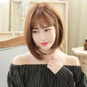 단발 자연스러운 연출 시크 여성가발 망포함