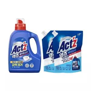 액츠 퍼펙트 베이킹소다 액체세제 3L, 1개 + 리필 2.2L, 2개