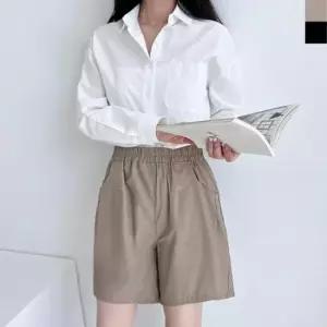 여성바지 여성 편한 프렌치 린넨밴딩 시원한 여름 쿨 반바지